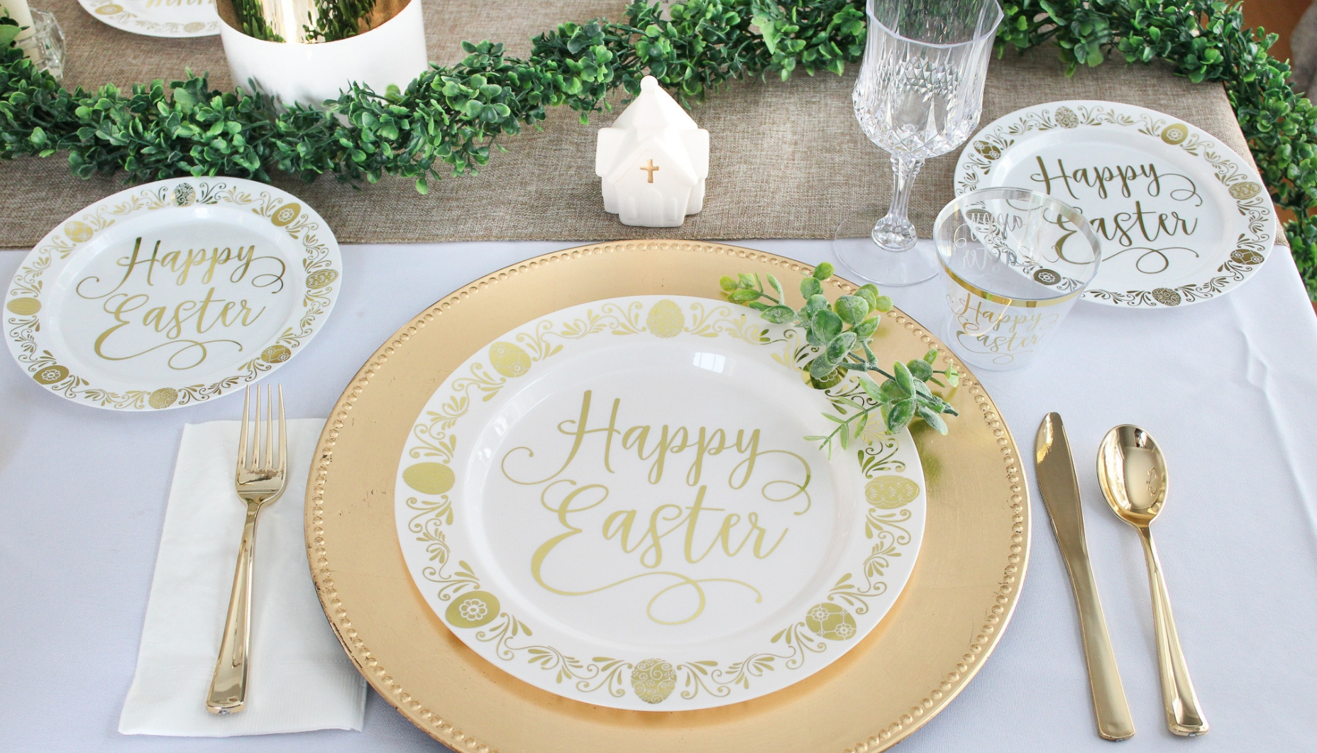 Gold Easter Place Settings