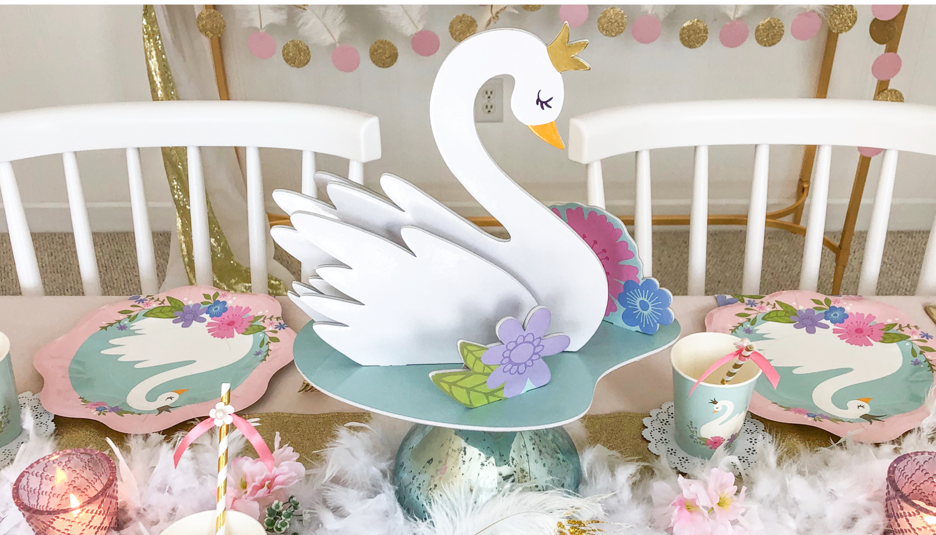swan baby shower ideas