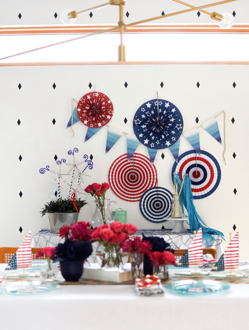 Nautical Patriotic 4th of July table display