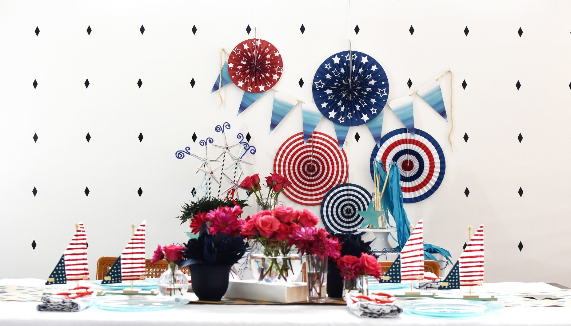 Nautical Patriotic 4th of July table