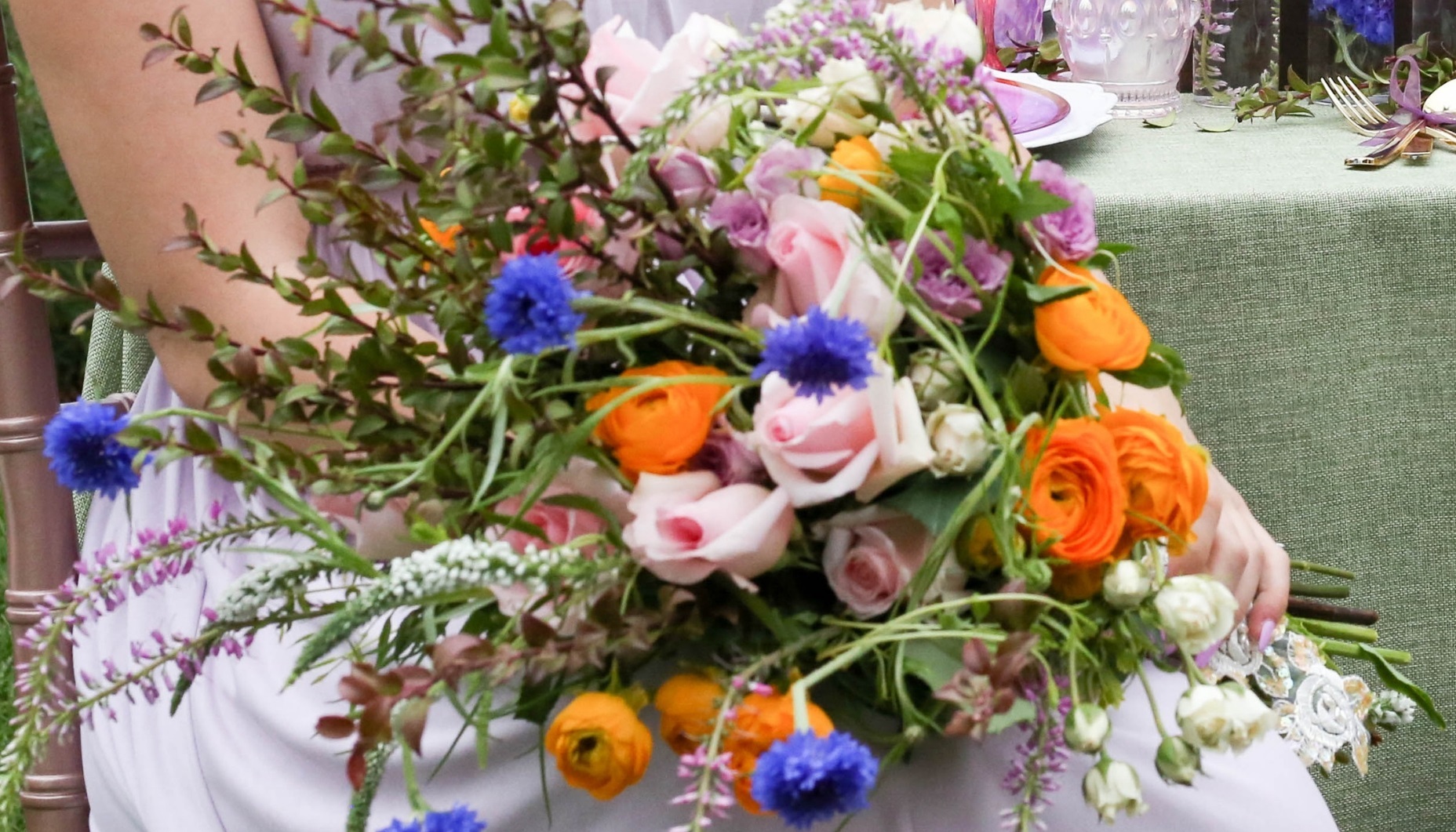 Wildflower bouquet for a stunning summer floral themed wedding