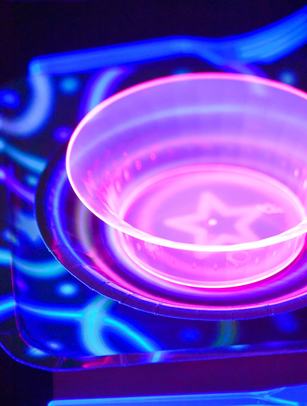 neon plastic glow in the dark bowls