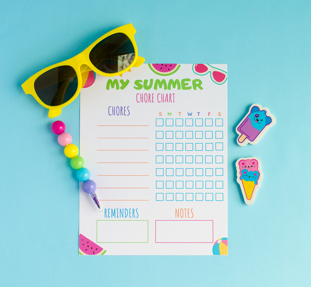 summer chore chart Summer Chore Chart