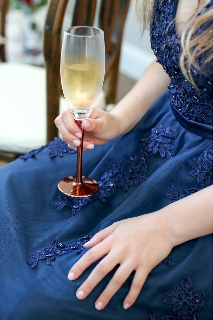 copper toasting flute