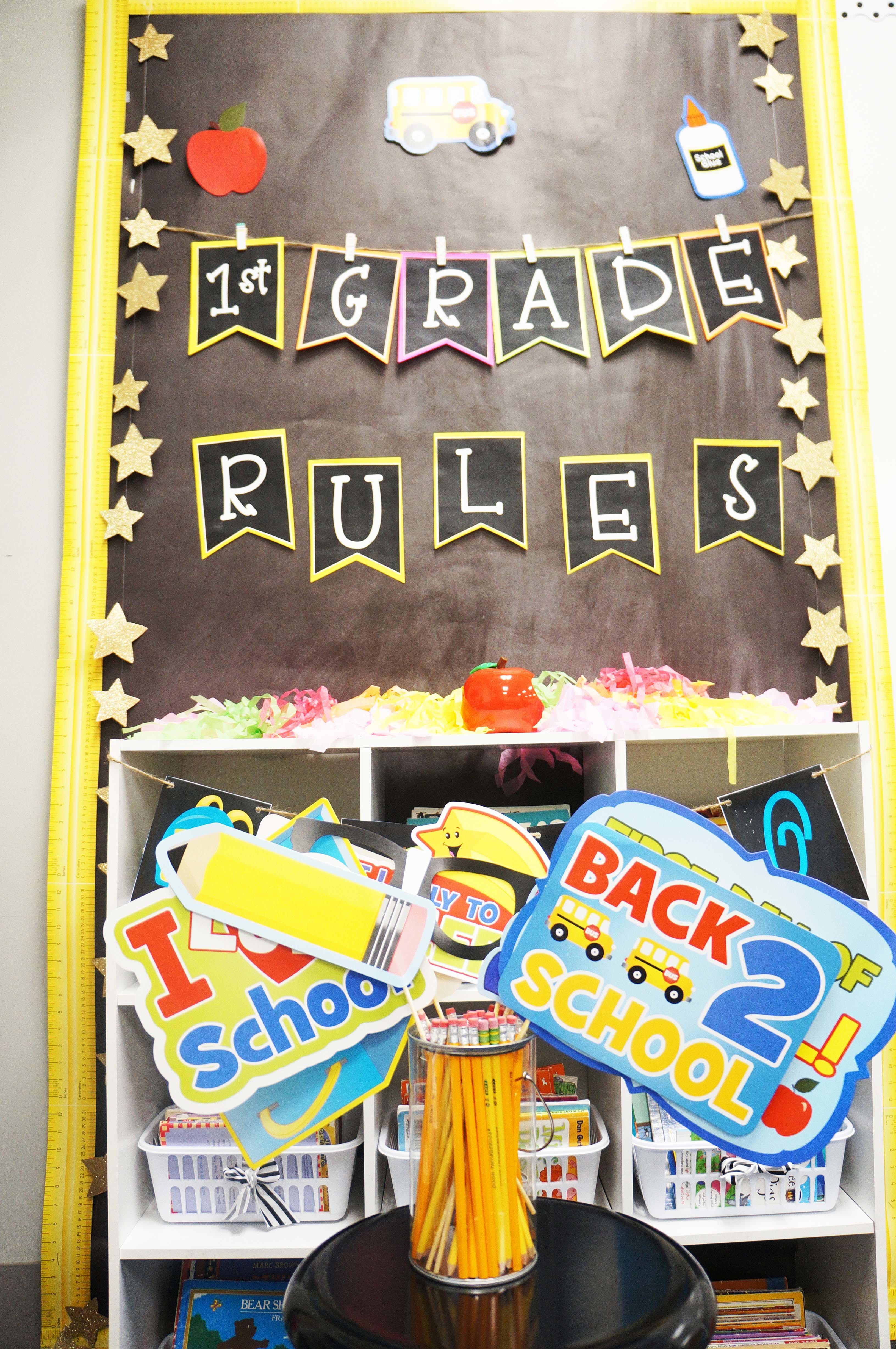 Back to School Photo Op with Back to School Photo Sticks