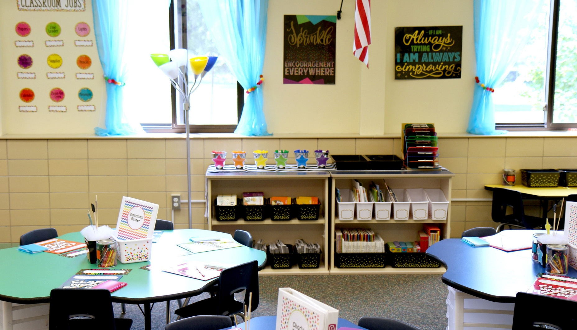 Store all of your community supplies in one location for easy access