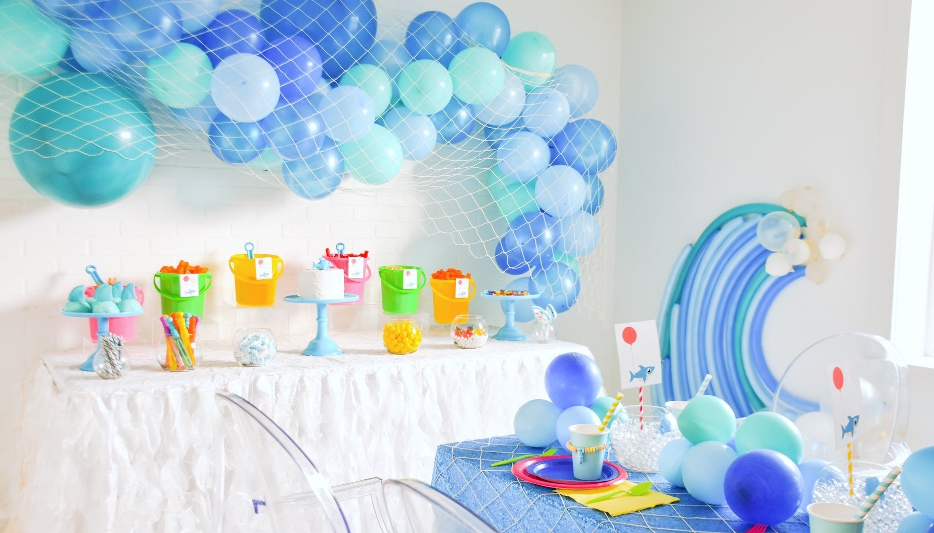 Ceiling Decoration 32 Pcs Shark Hanging Swirls Decorations for Boys Girls Home Classroom Baby Shower Decorations Under the Sea Baby Shark Birthday Party Supplies for Birthday Party