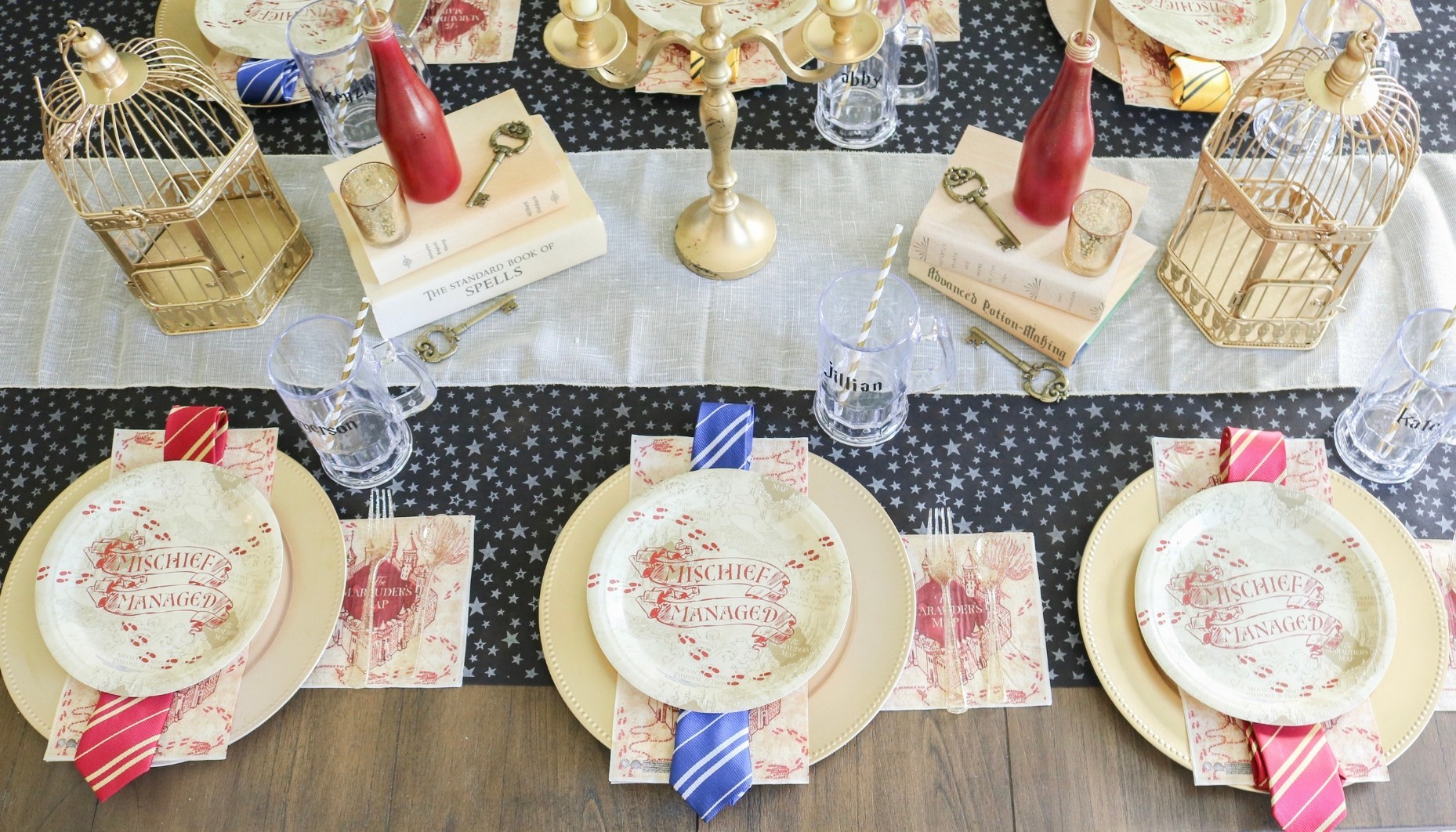 Harry Potter Inspired Table Runner Wizardry Party Decor 