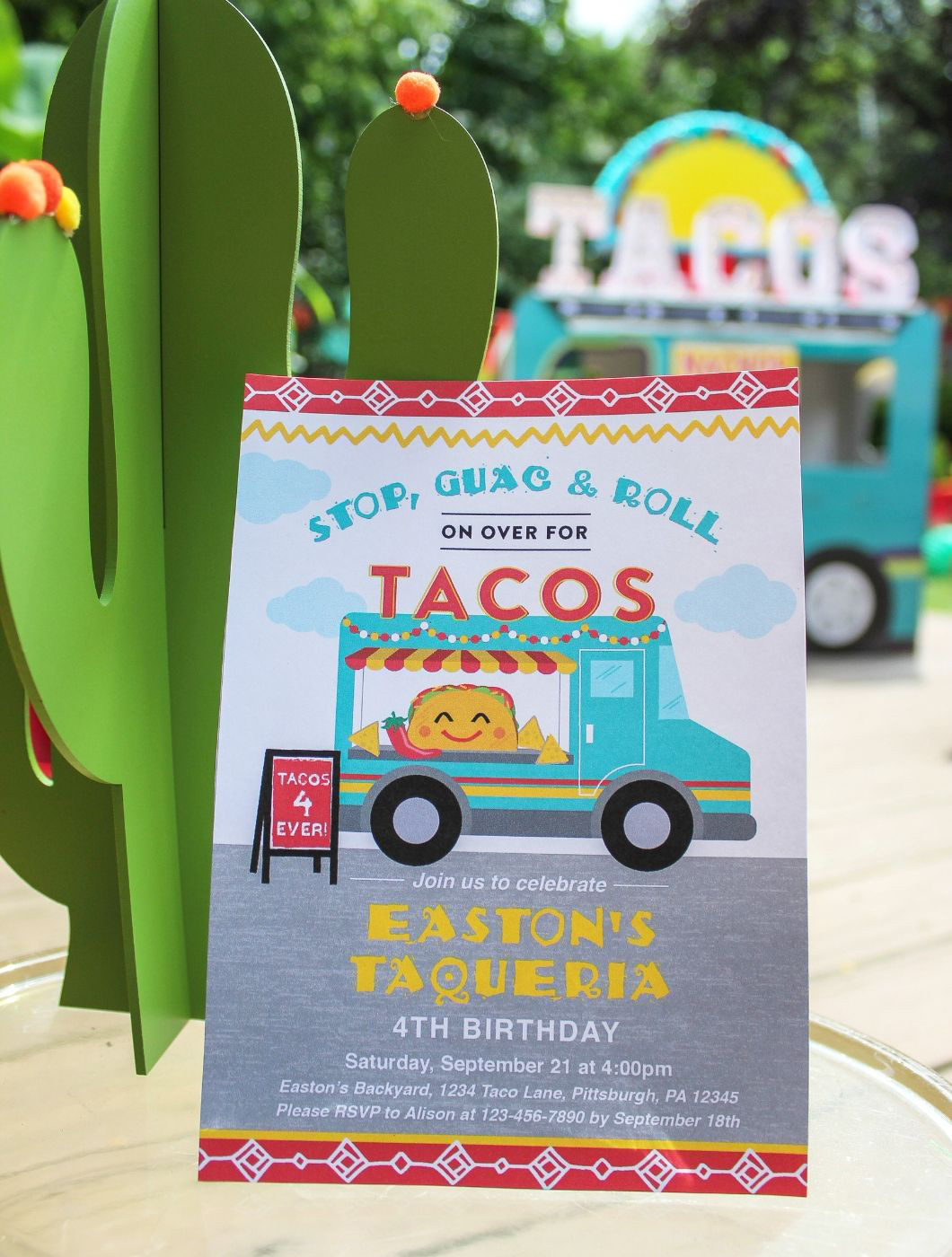 Taco Truck Party Invitation