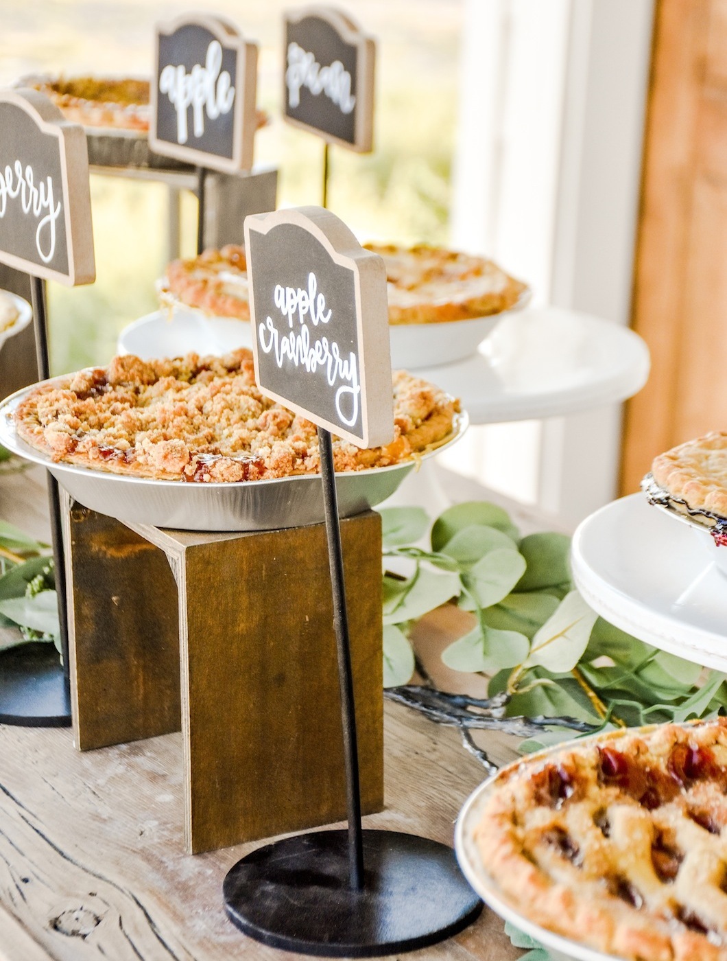 pie bar decor fall farmhouse wedding by kara's party ideas