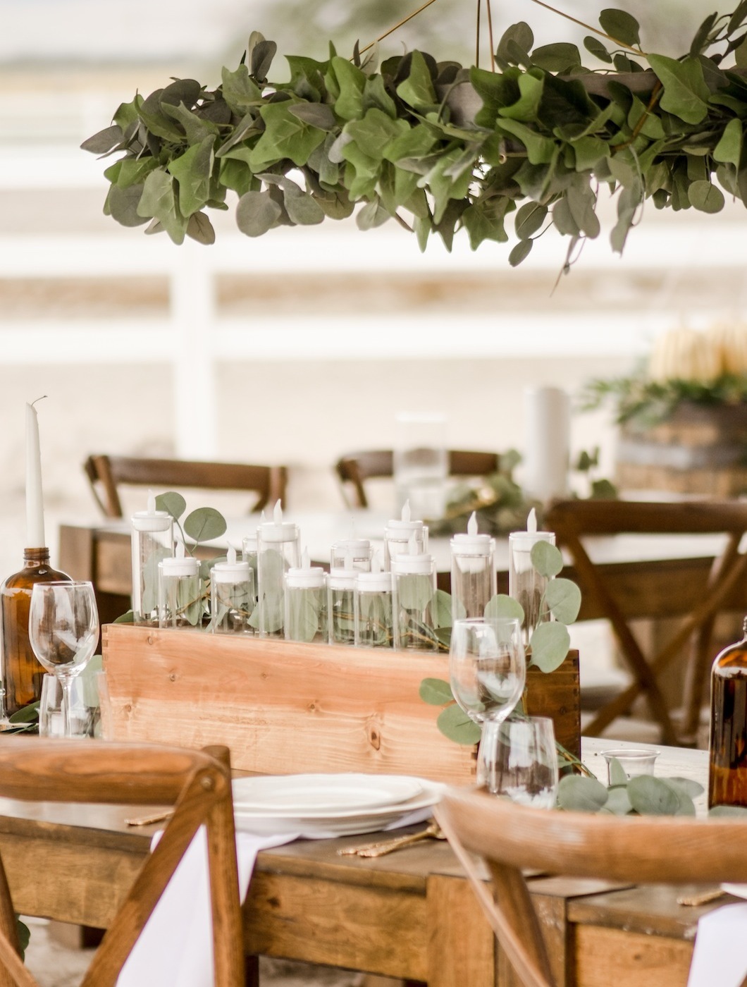 rustic wood and green fall farmhouse wedding by Kara's Party Ideas