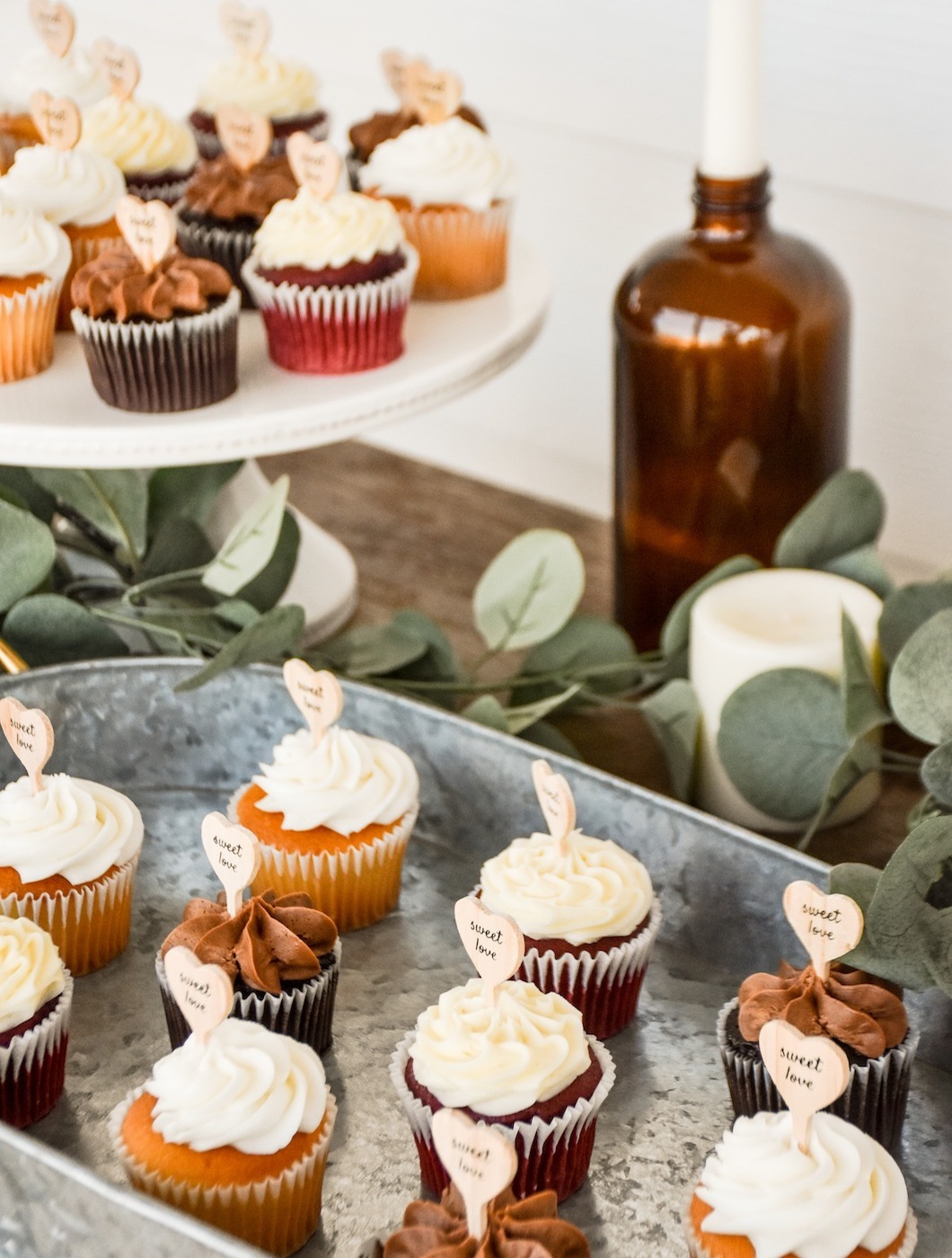 sweet love cupcake toppers fall farm farmhouse wedding by Kara's Party Ideas