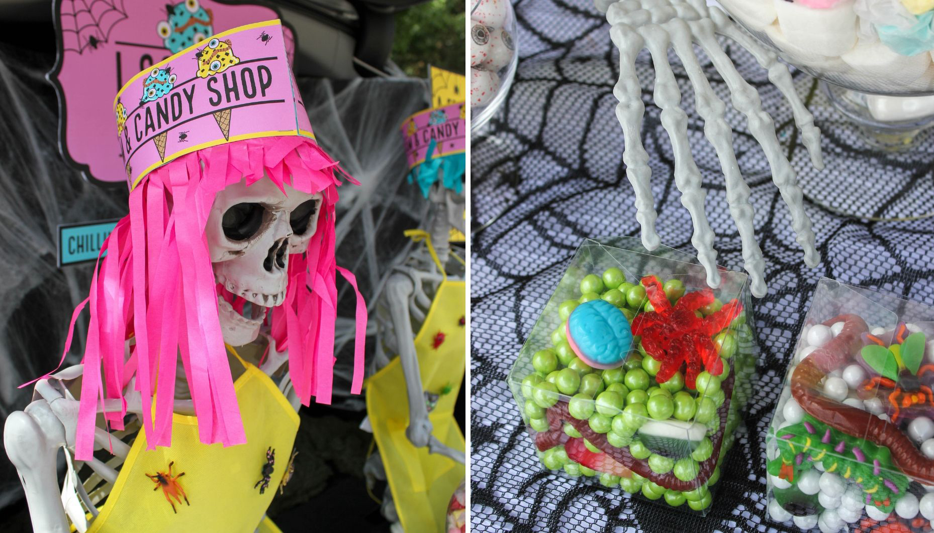 Skeleton ice cream shop trunk or treat