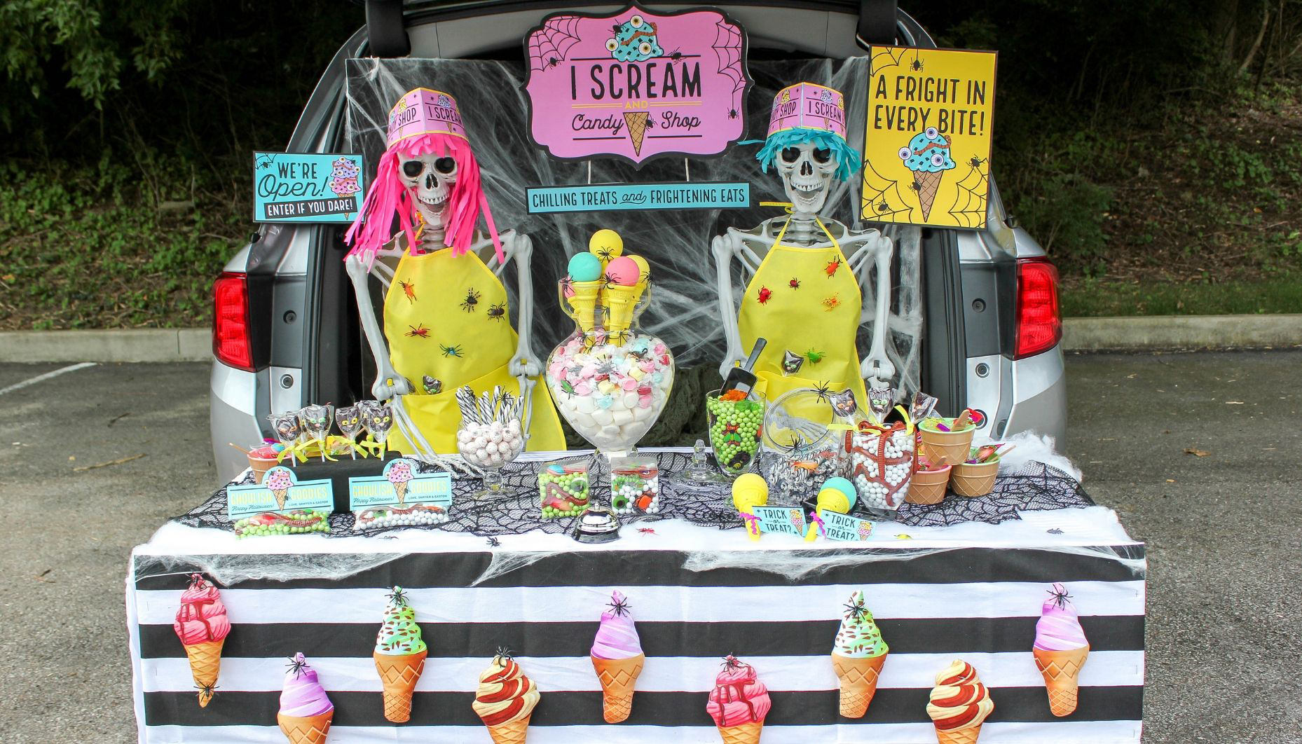 ice cream and candy shop trunk or treat