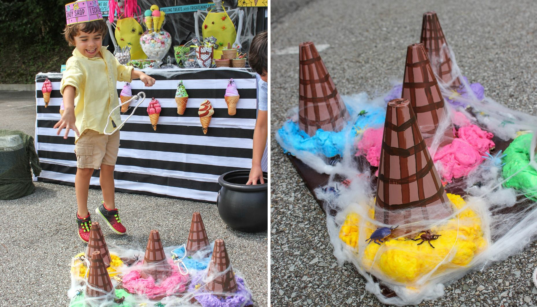 ice cream cone ring toss game