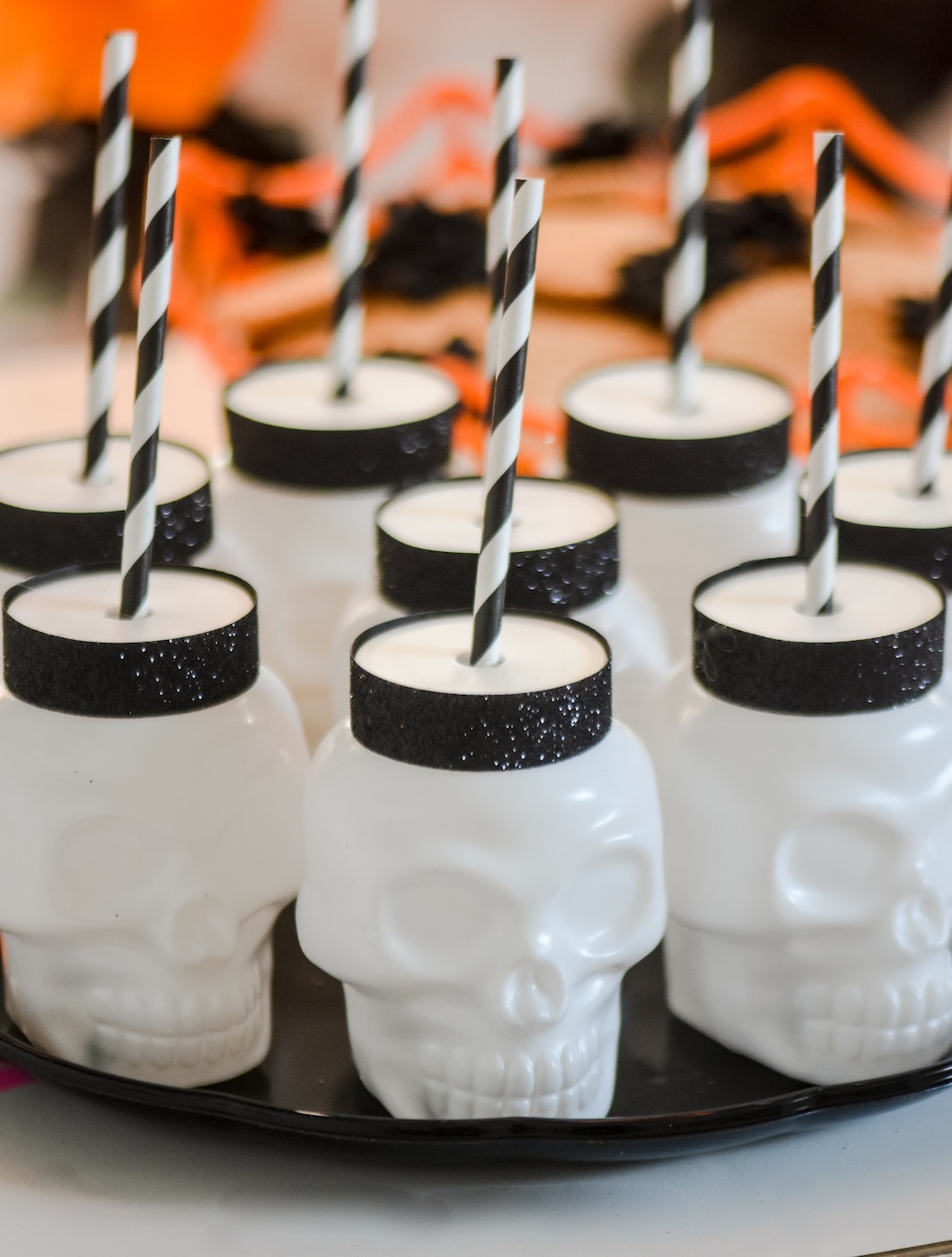 Skull Cups with Glitter Skeleton Halloween Fiesta Mexican Party by Kara's Party Ideas for Oriental Trading Company