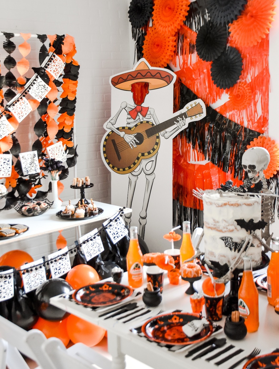 Photo Op Decor Skeleton Halloween Fiesta Mexican Party by Kara's Party Ideas for Oriental Trading Company