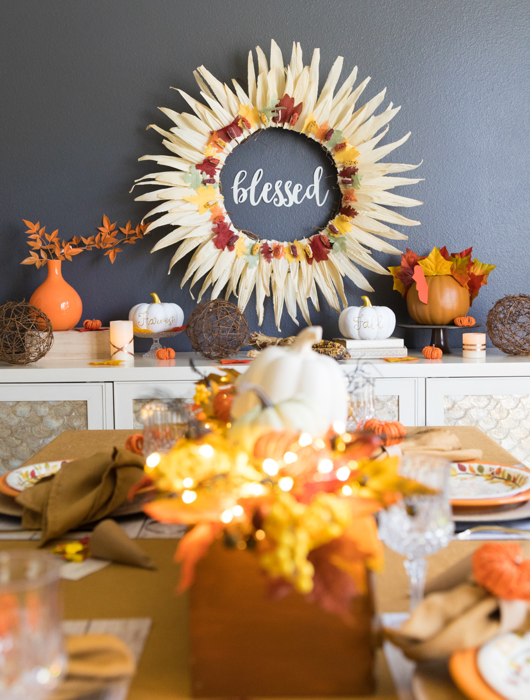 Thankful and Blessed Thanksgiving Table