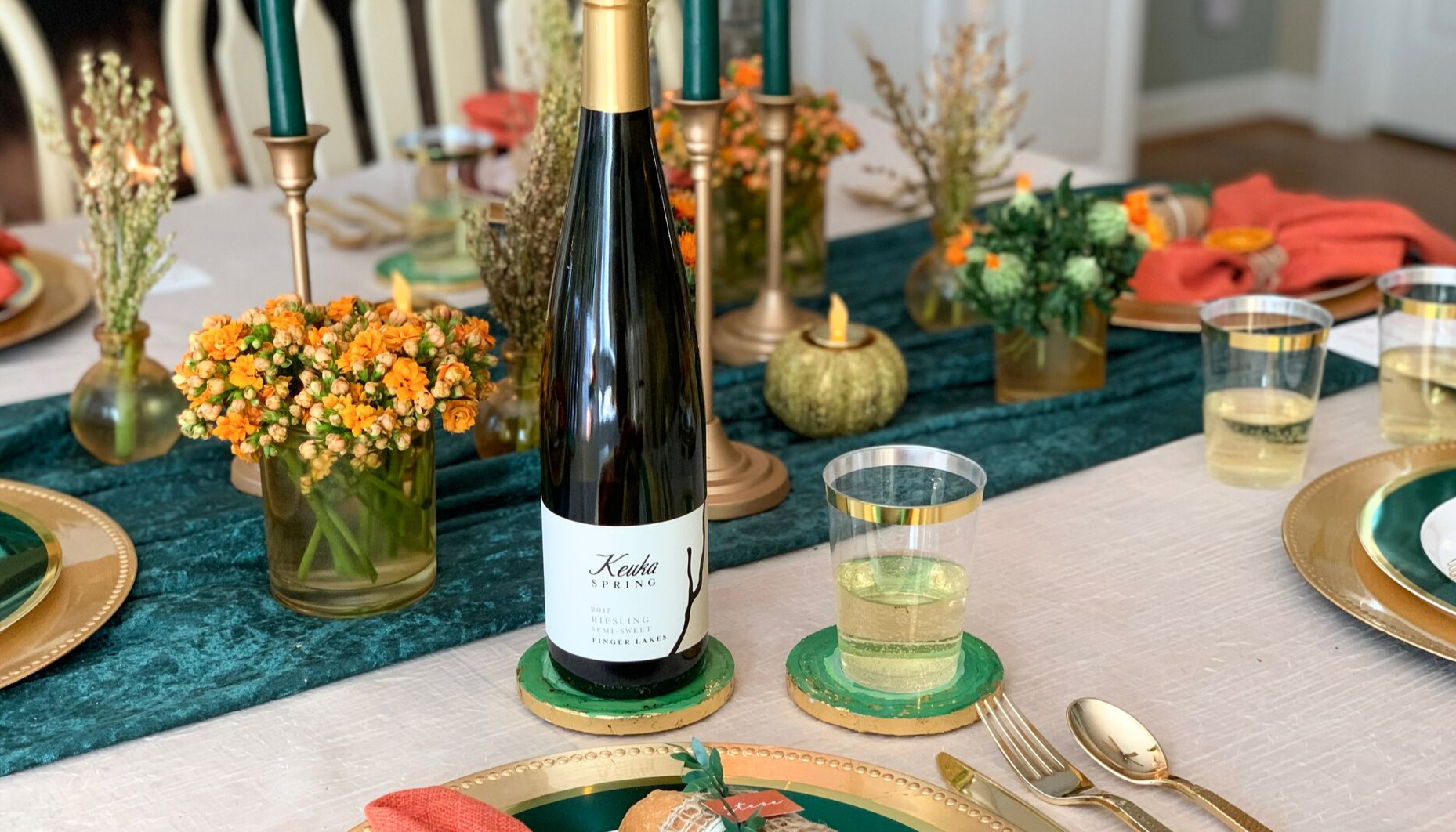 Use acrylic paint and gold foil to create realistic looking DIY Agate Coasters.