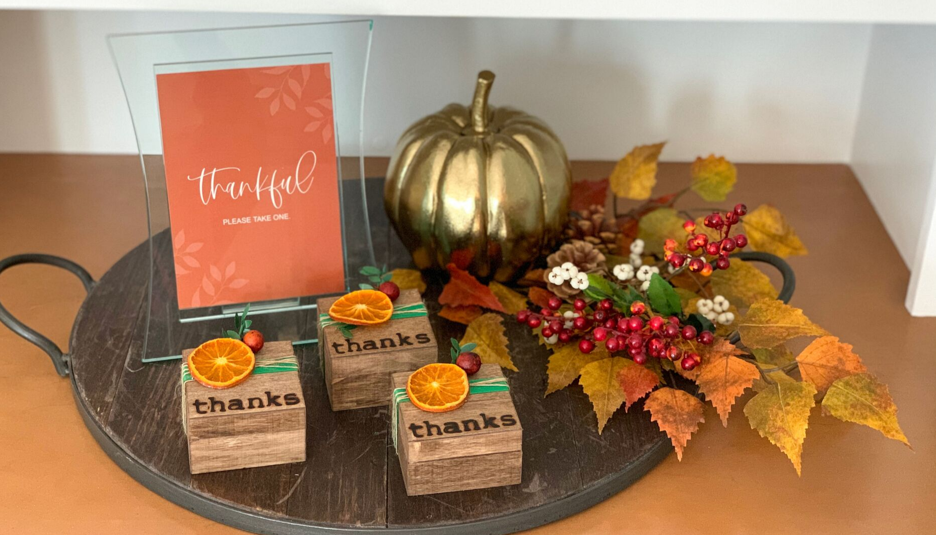 These beautiful wood burned boxes are perfect to fill with goodies and hand out to your Thanksgiving guests!