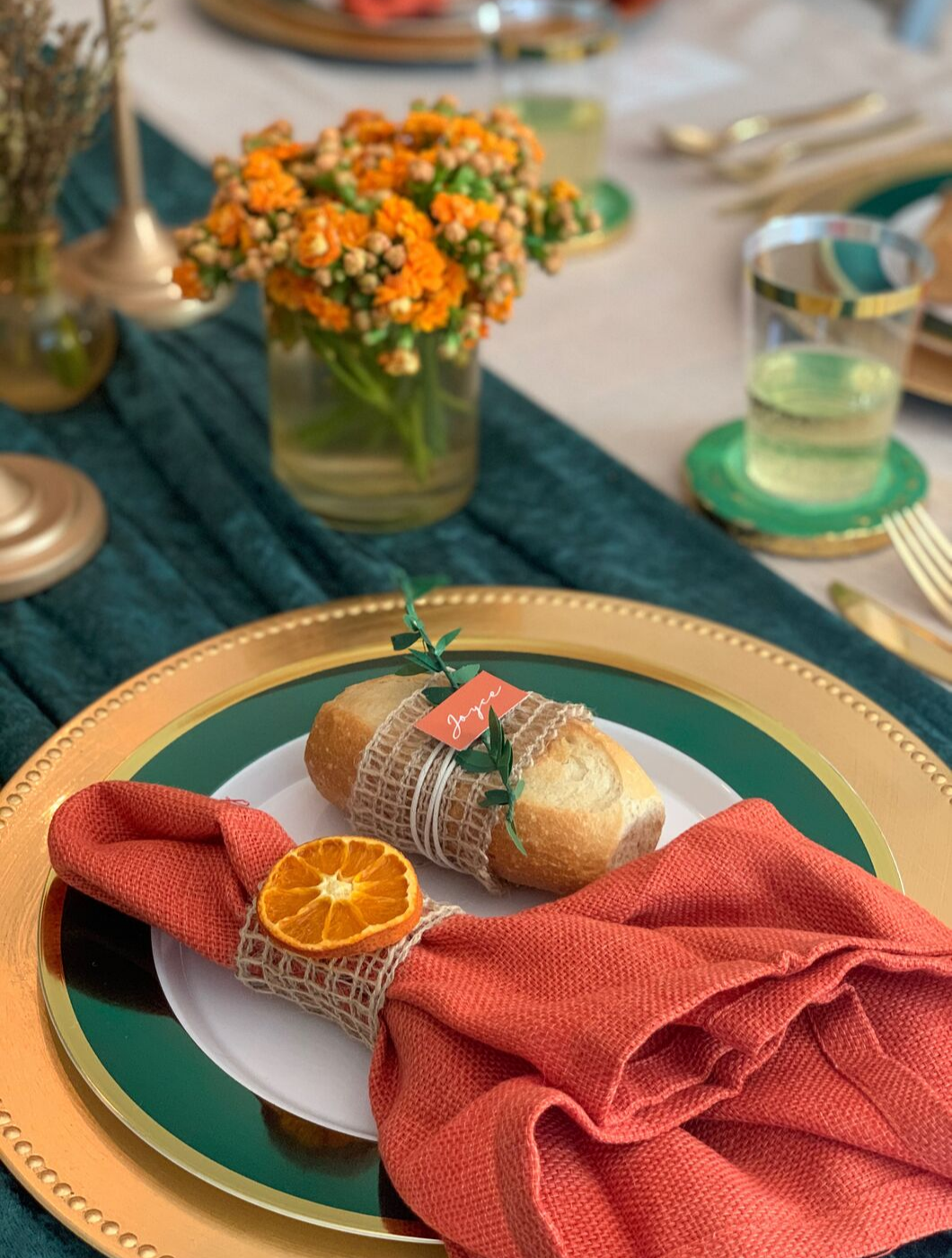 How to use artisan bread as a unique place setting.