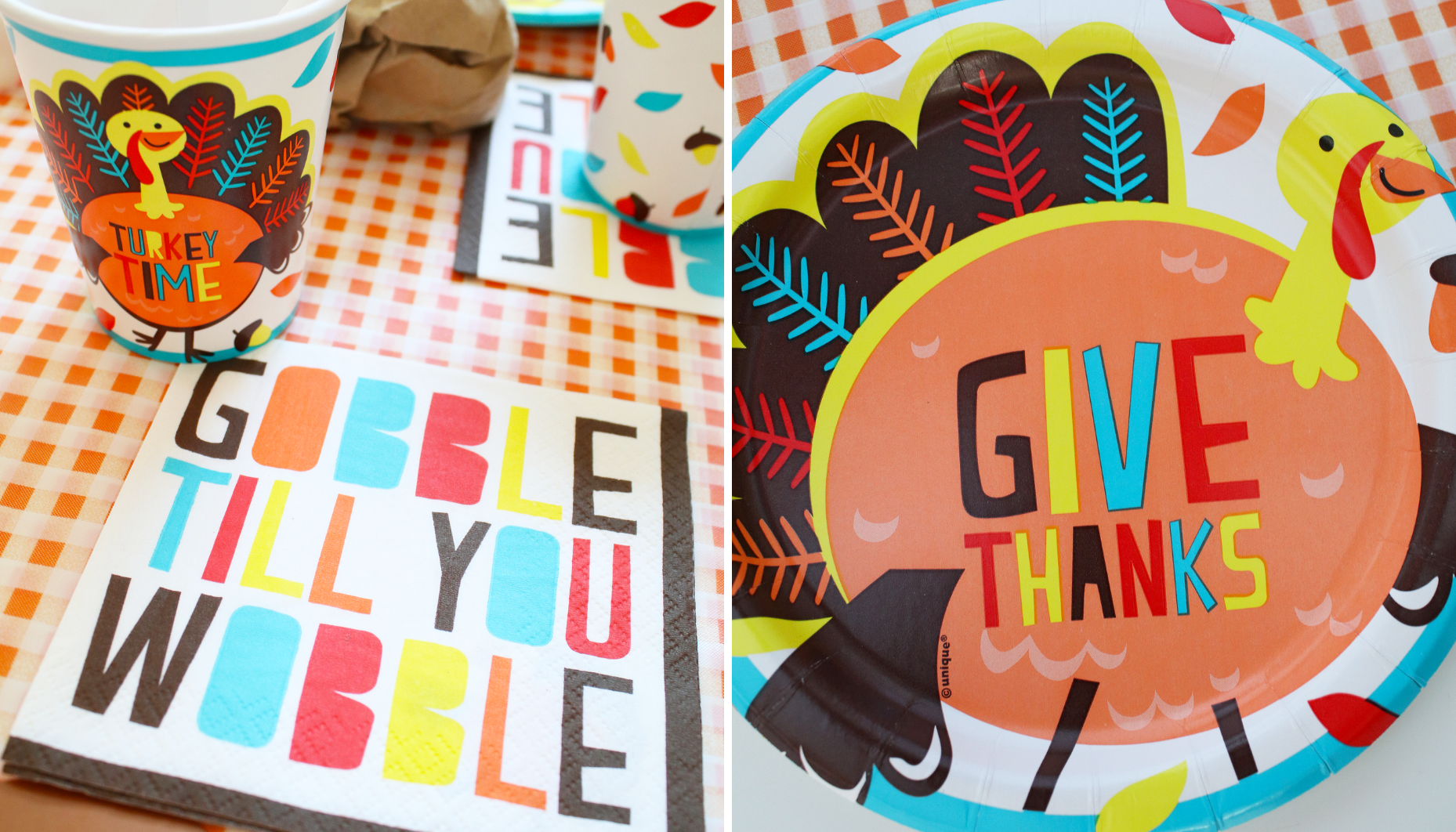 kid's thankgiving partyware