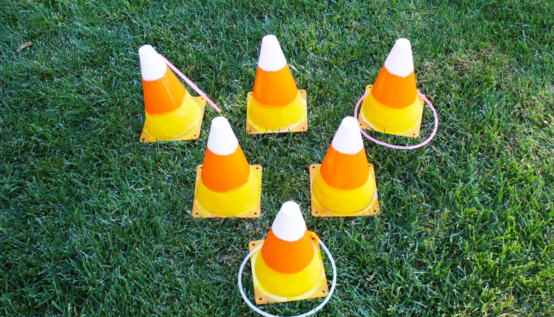 candy corn ring toss party activity