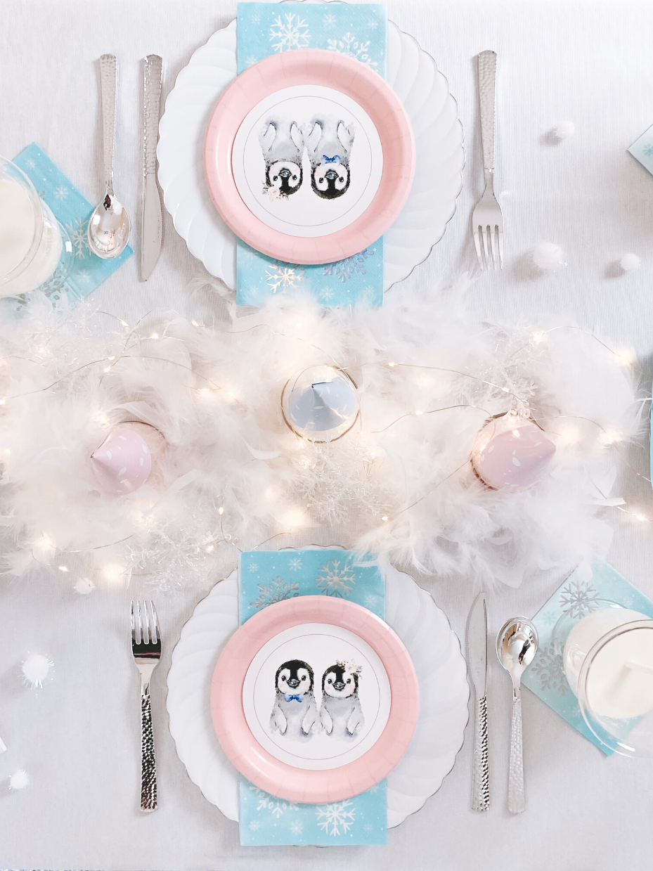 waddle it be penguin gender reveal party This sweet soiree featuring fuzzy baby penguins and soft, snowy elements just may be the cutest winter gender reveal party that we've ever seen!