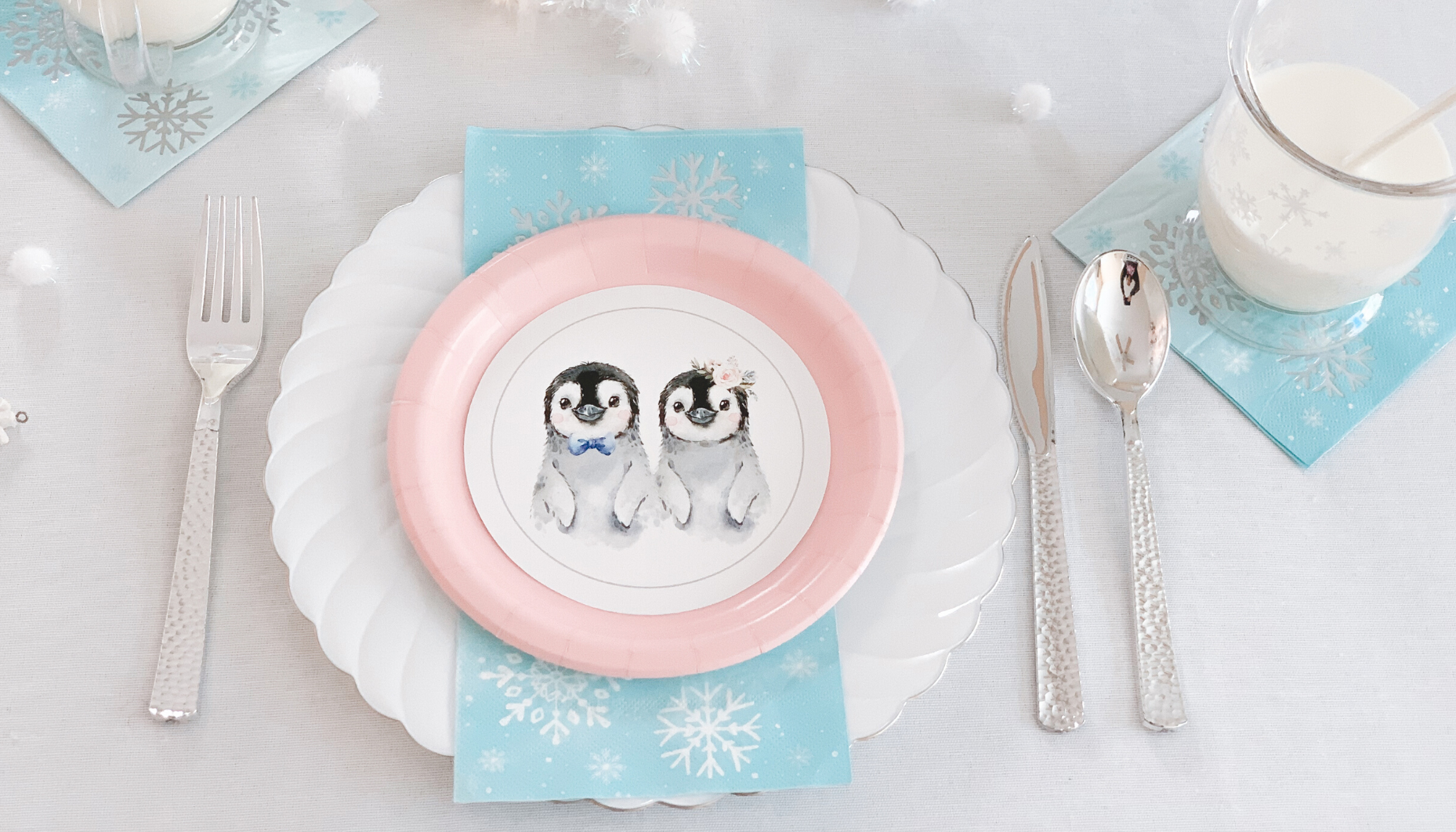 waddle it be penguin gender reveal party This sweet soiree featuring fuzzy baby penguins and soft, snowy elements just may be the cutest winter gender reveal party that we've ever seen!