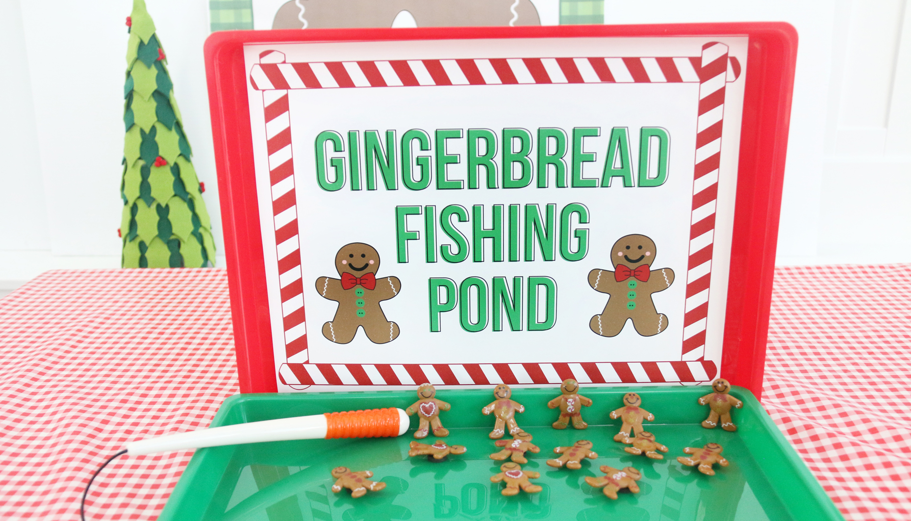 gingerbread man classroom party Gingerbread Man Fishing pond game