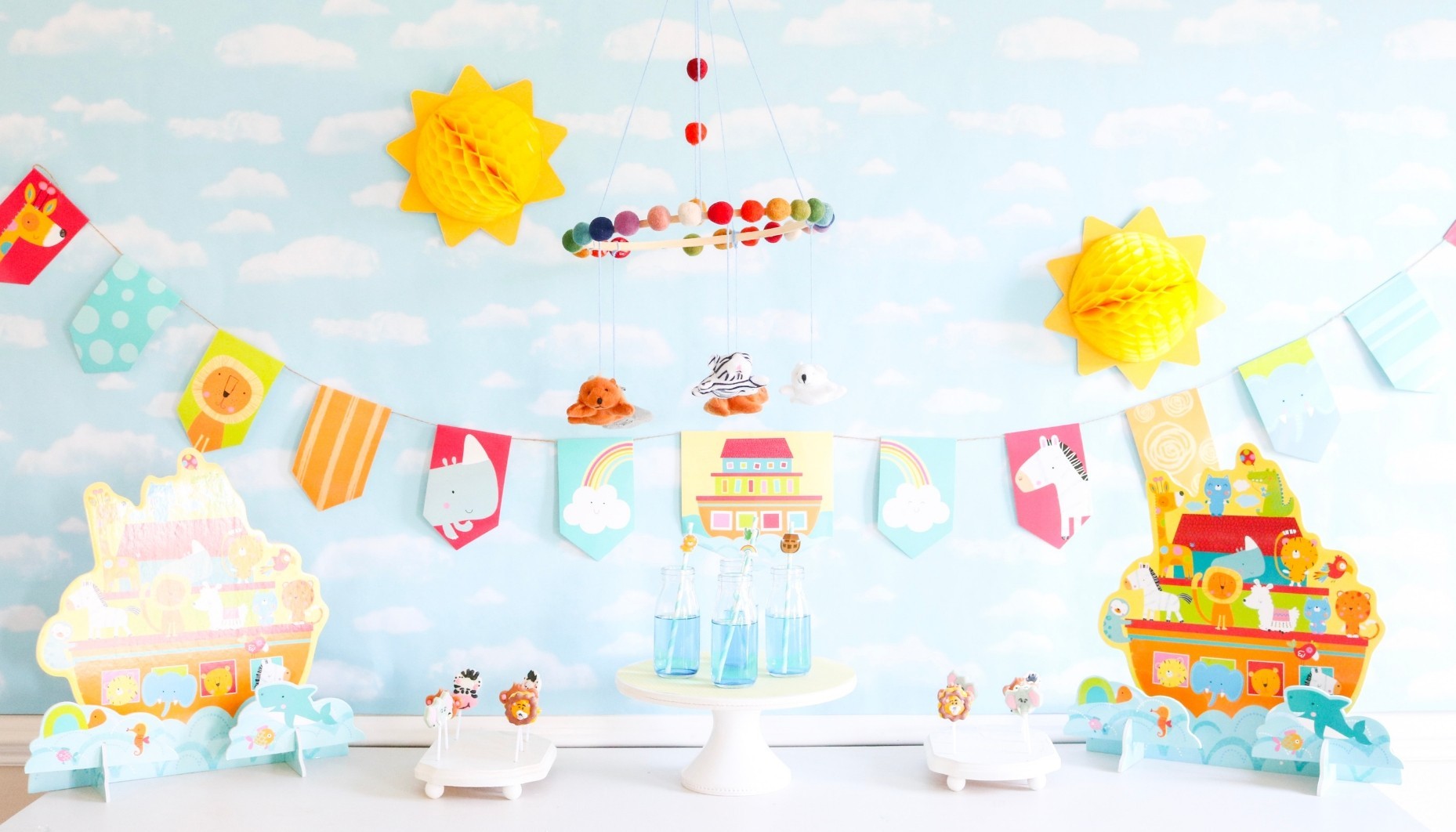 Whimsical Ark Noah's Animals Cute Baby Shower Party Gift Registry Keepsake 