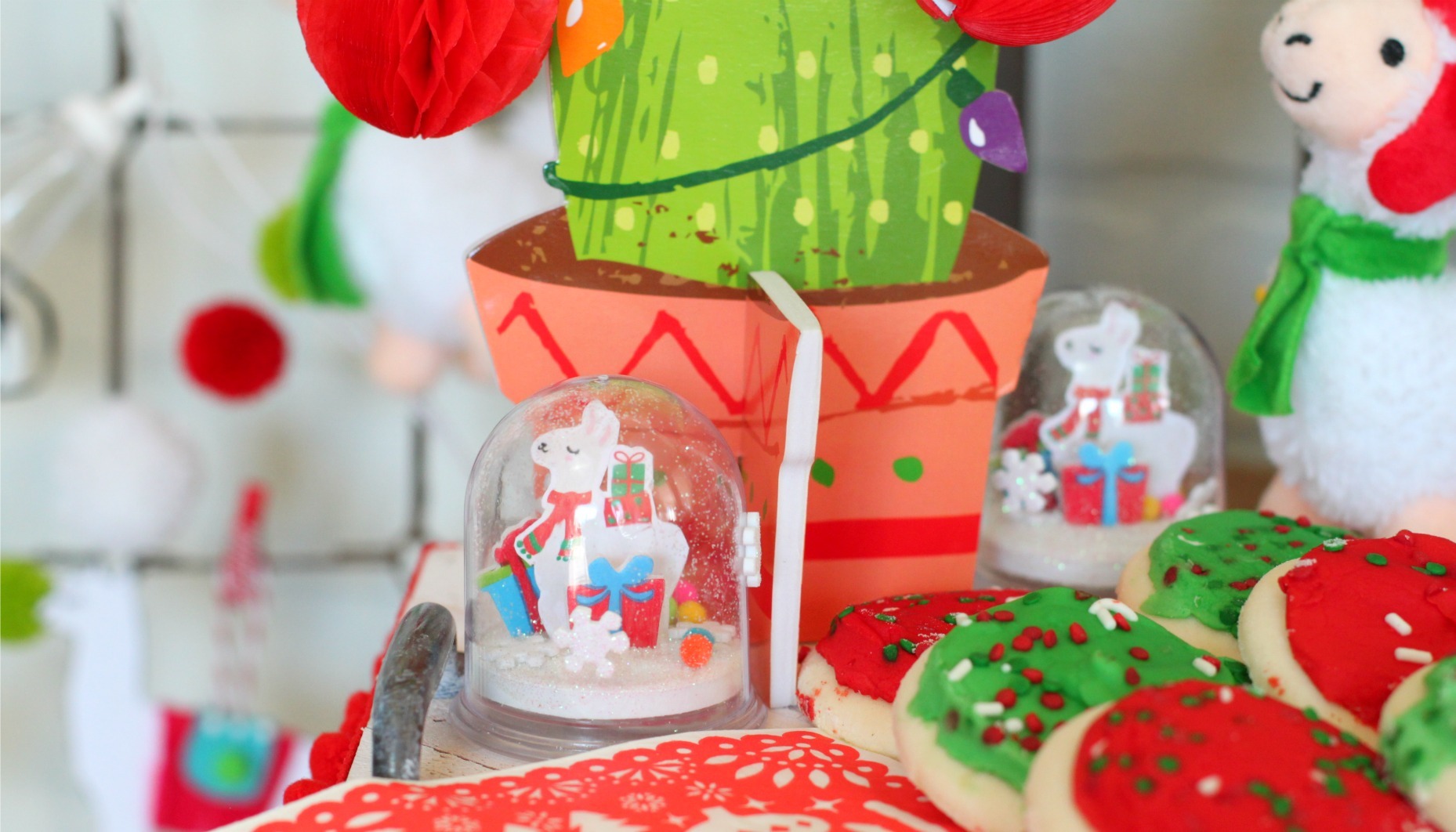 Fiesta Llama Snow Globe