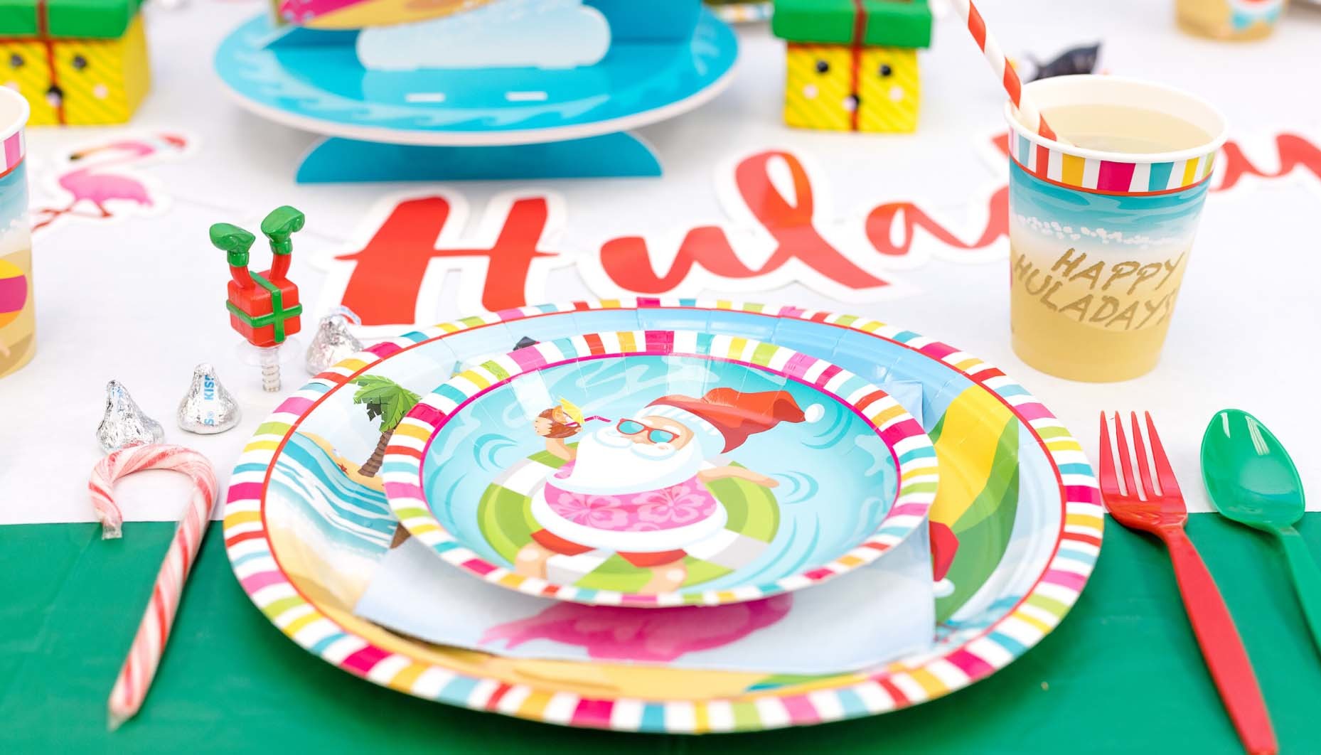 Luau Santa Place Setting