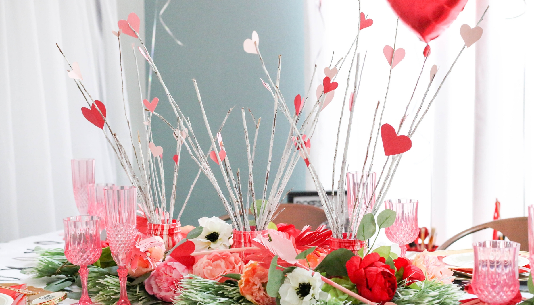 Valentines day Bridal Shower Centerpiece ideas