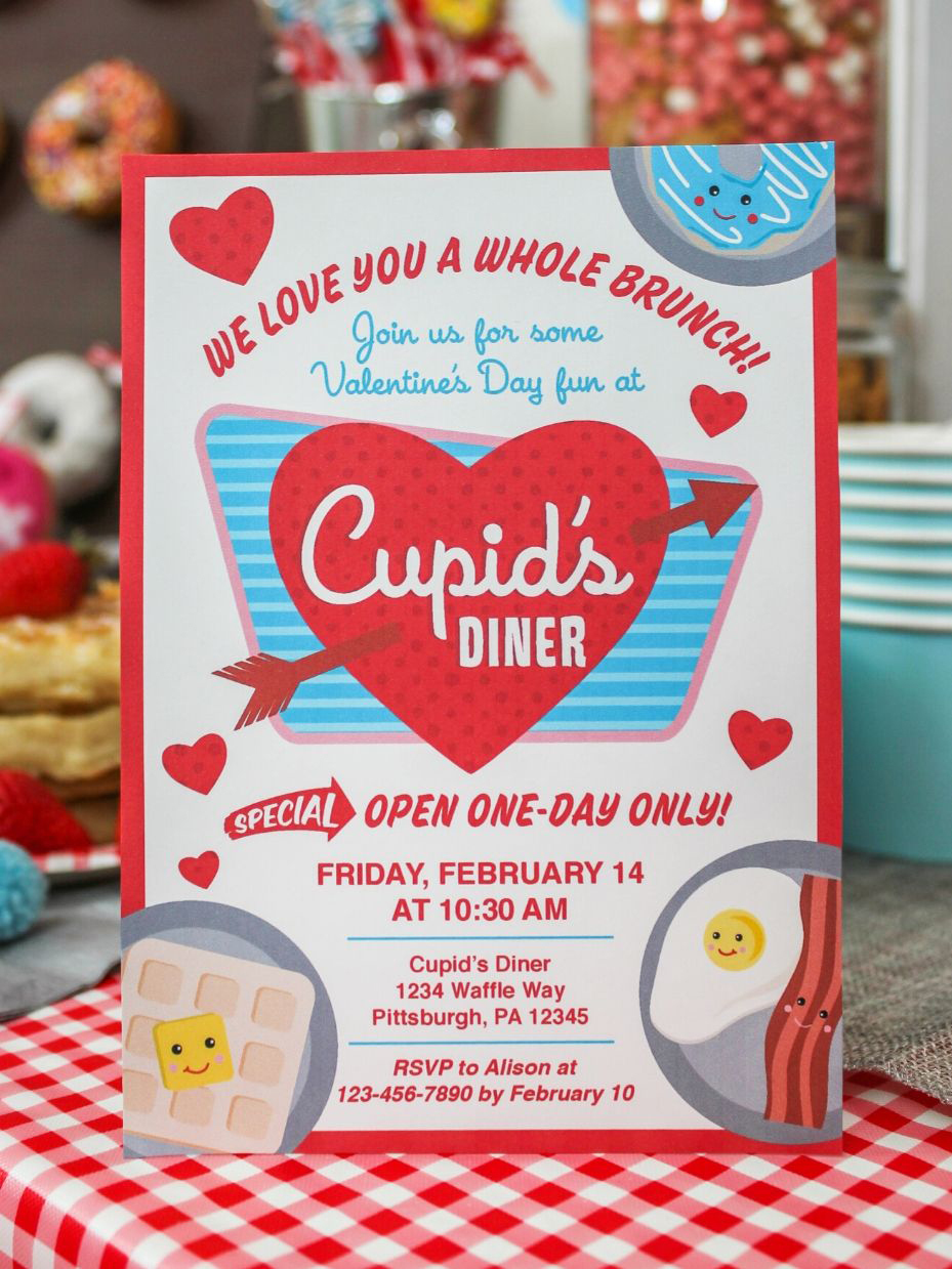 Cupid's Diner Invitation