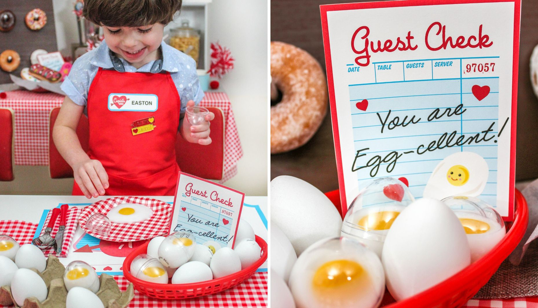 boy playing with slime eggs