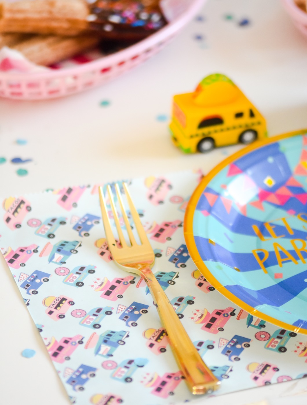 Food Truck Fiesta Churro Bar Party Ice Cream Taco Truck