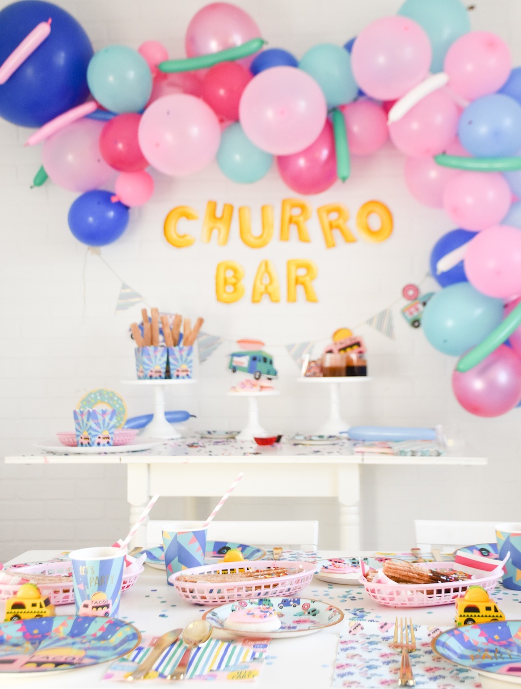 Food Truck Fiesta Churro Bar Party Ice Cream Taco Truck