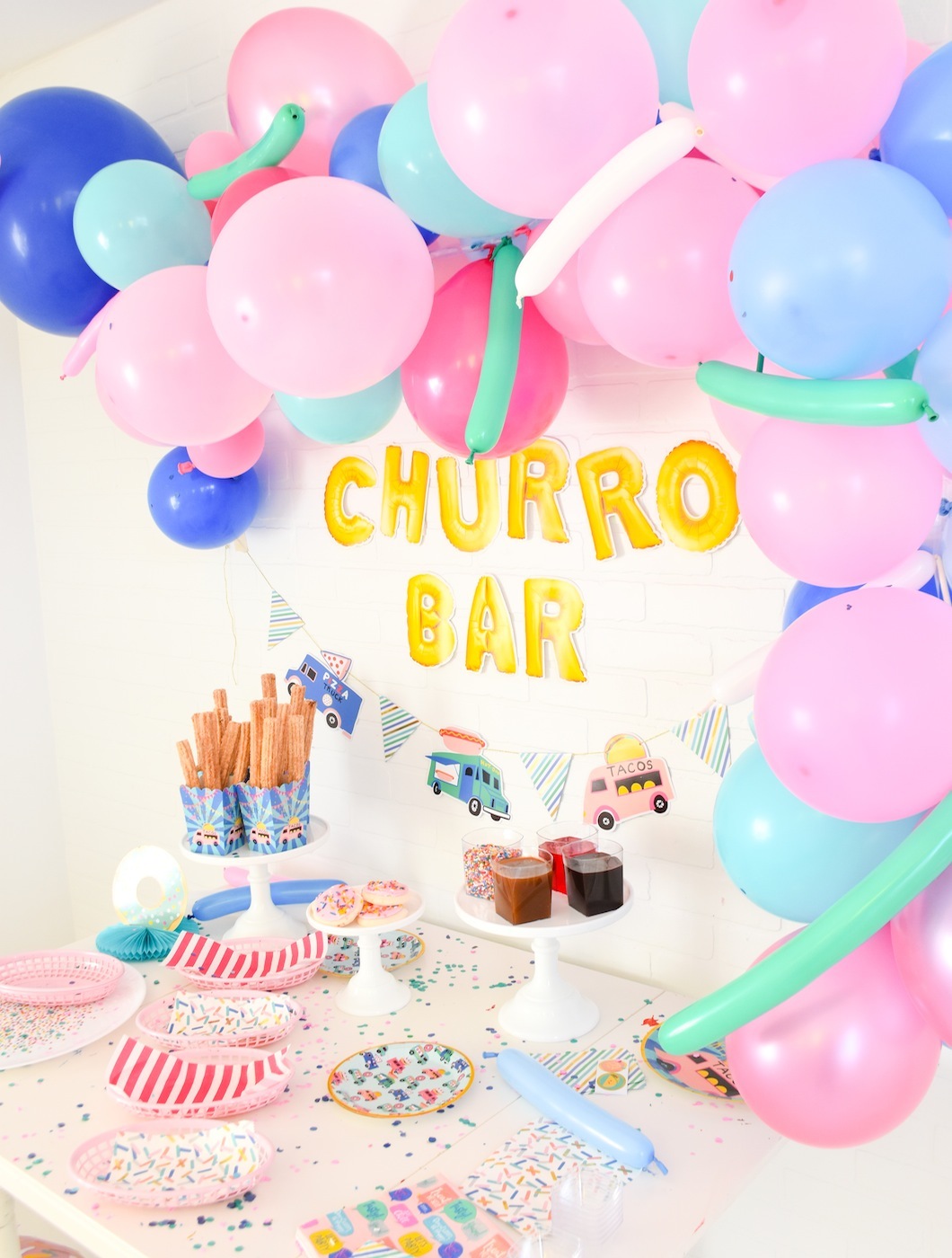 Food Truck Fiesta Churro Bar Party Ice Cream Taco Truck