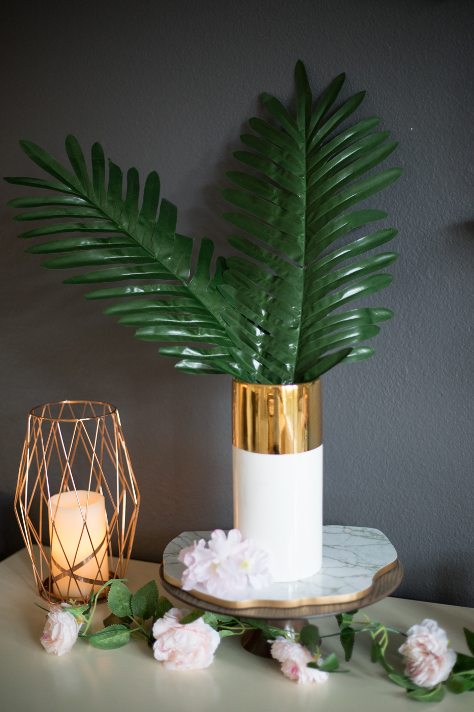 easter palm leaves in vase Easter Palm Leaves in Vase