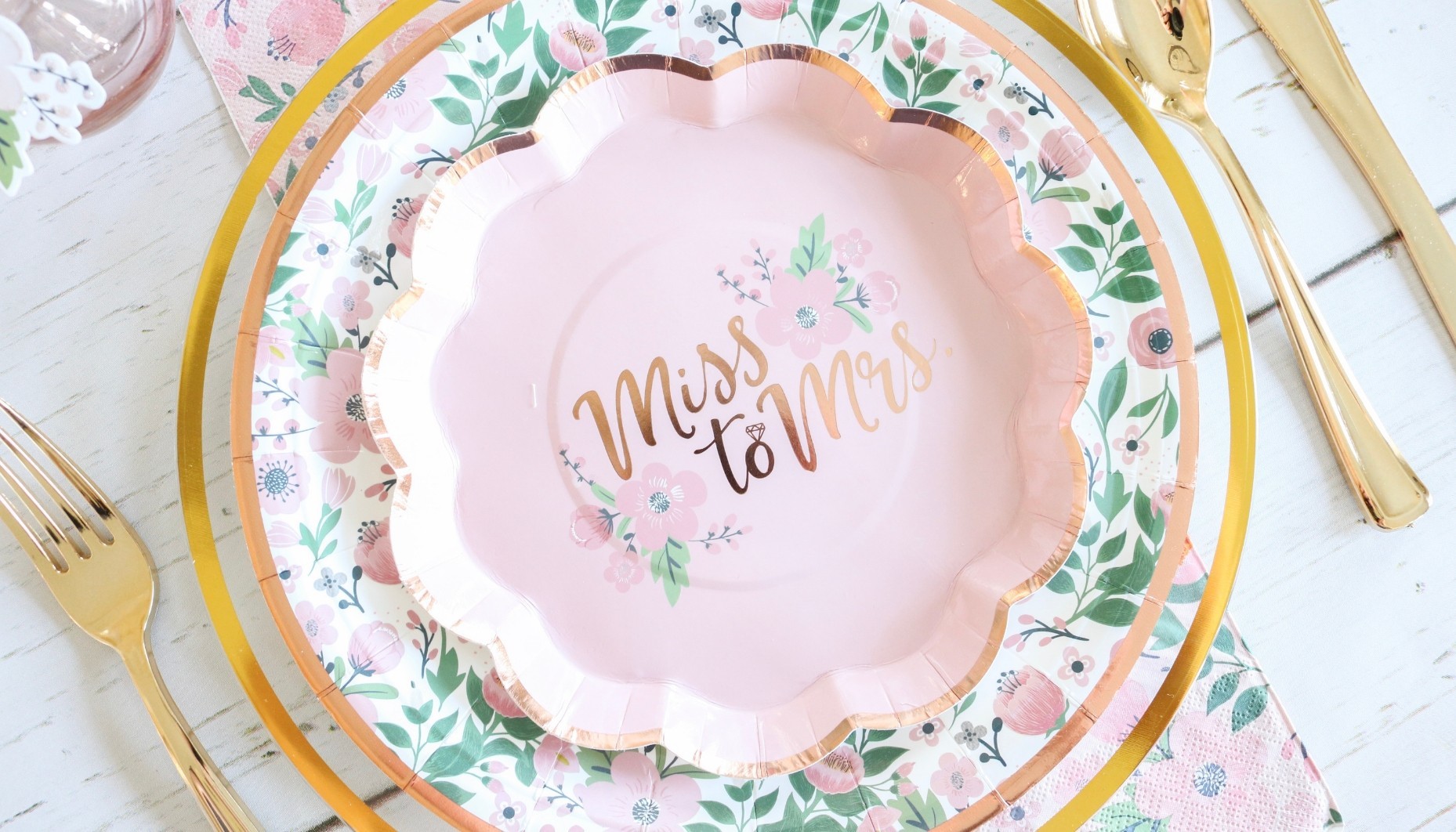Rose Gold Spring Bridal Shower Ideas