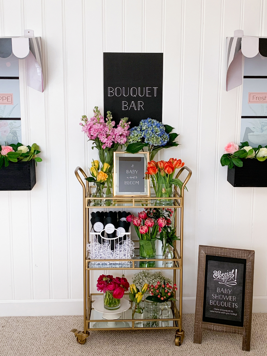 Flower themed store baby shower ideas