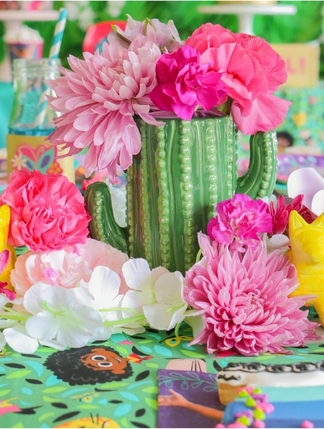 Encanto Birthday Party Centerpiece Flowers with Isabella Flowers