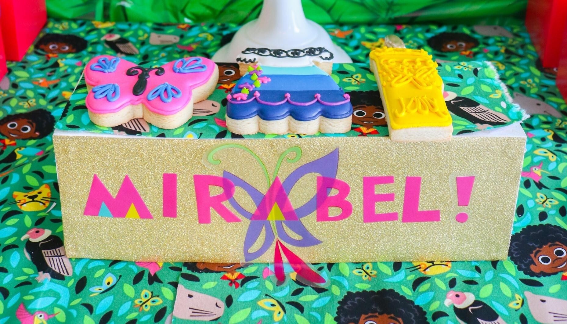 Encanto Birthday Party Cookies Mirabel's Dress Cookie Encanto Butterly Encanto Candle