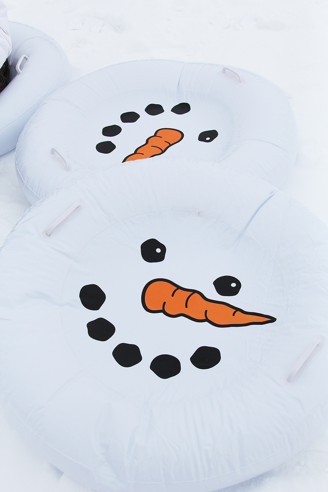 inflatable snowman sled