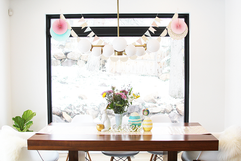 easter party table setting
