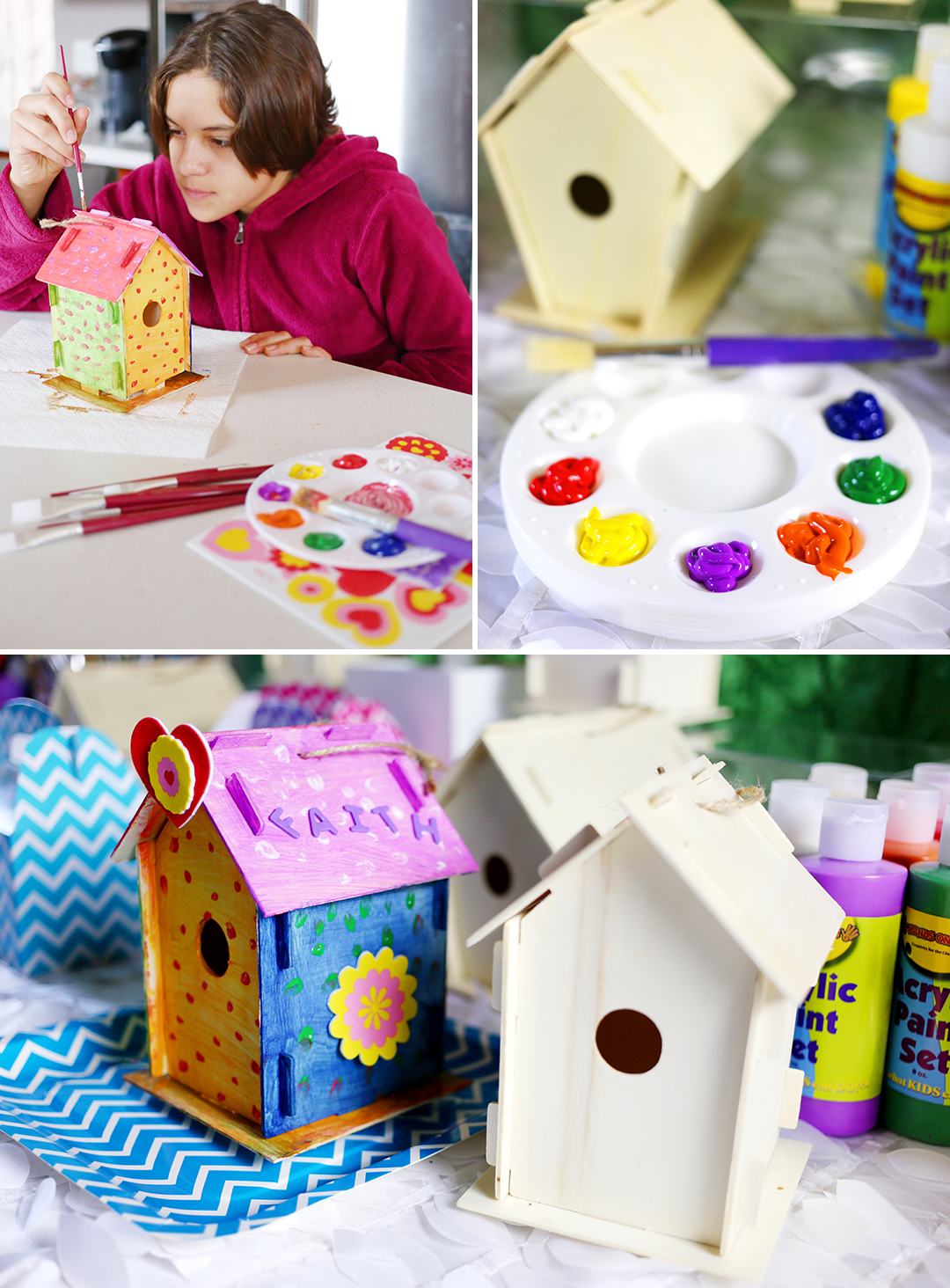 Decorate Wood Birdhouses