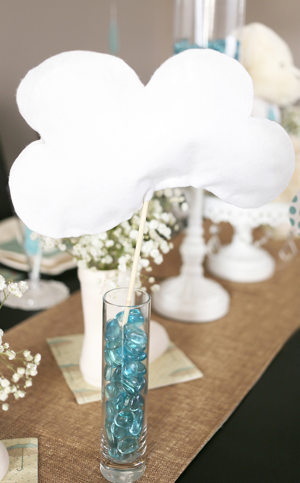 White Felt Clouds on Sticks