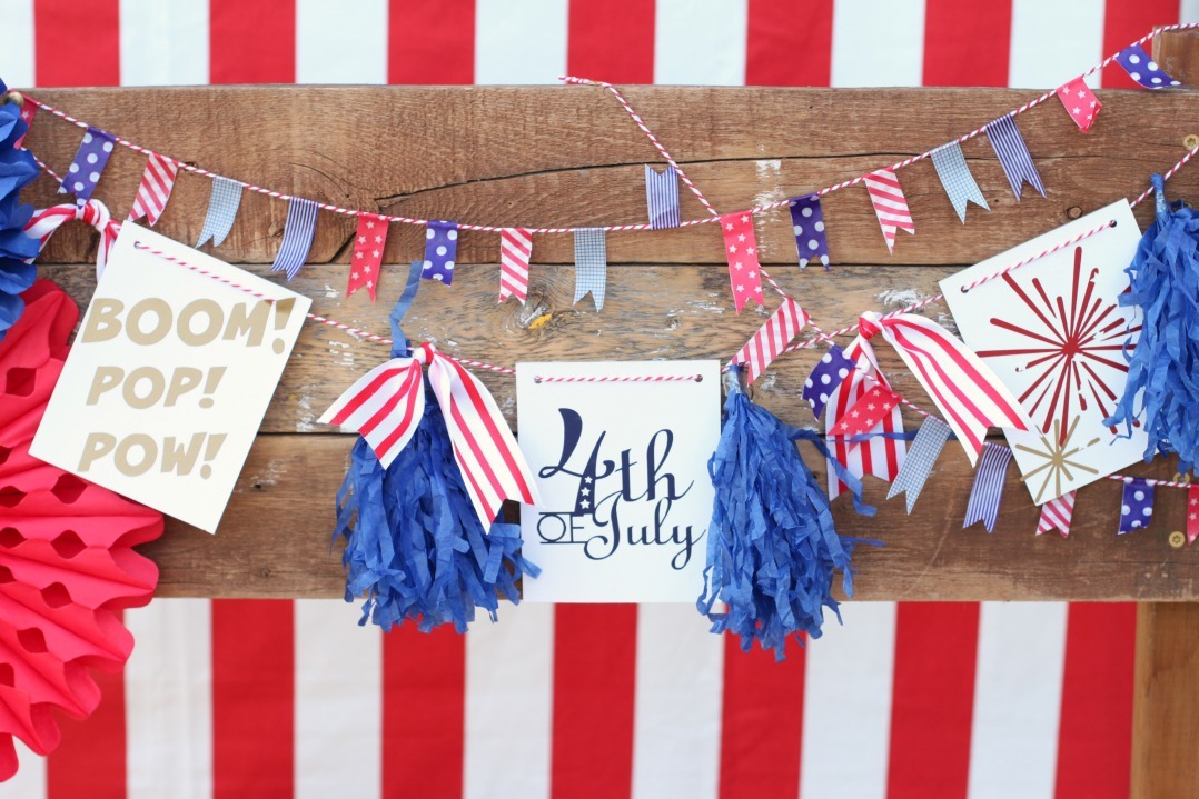 4th of July Popcorn Party Banner