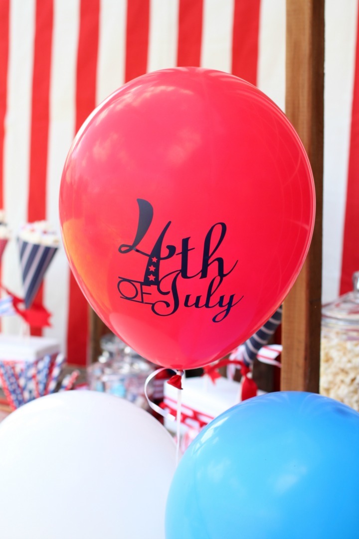 4th of July Popcorn Party Balloons